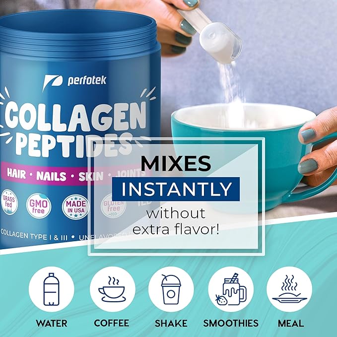 Collagen Powder for Women Men Types (1Lb) Non-GMO