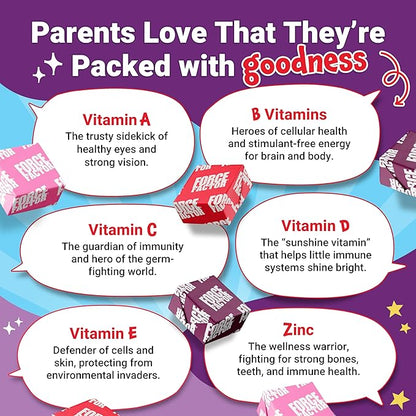 FORCE FACTOR Kids Multivitamin Super Chews, 18 Vitamins, 2-Month Supply, 60 Soft