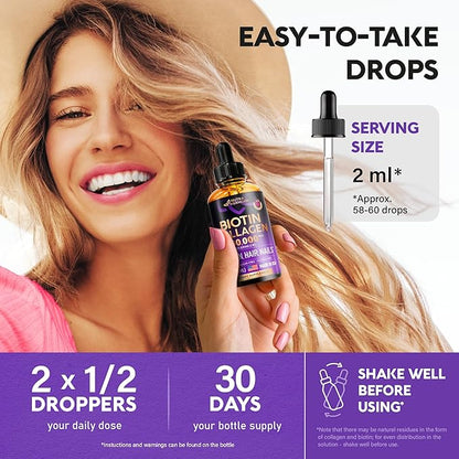 Liquid Biotin & Collagen 60000 mcg B7 Supplement 98% Faster