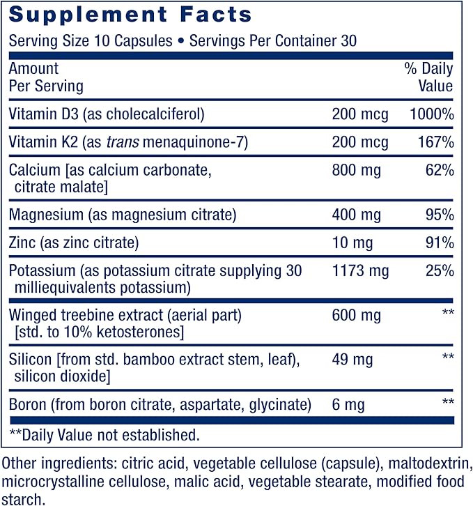 Life Extension Dr. Strum's Intensive Bone D3, K2, K2, magnesium, 300 capsules