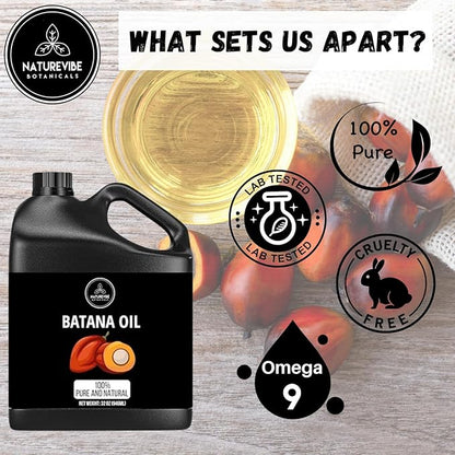 Naturevibe Botanicals Batana Oil 32 Ounces 100% Pure