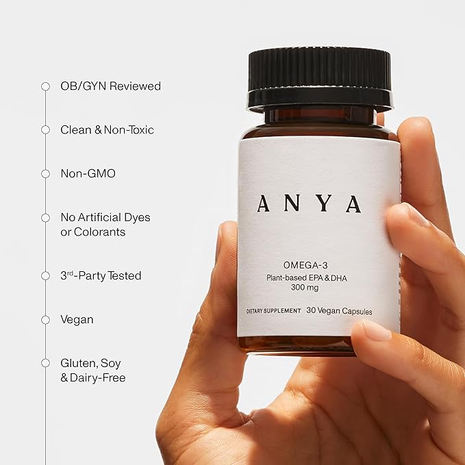ANYA Omega-3 with 300mg of DHA 100% Vegan,