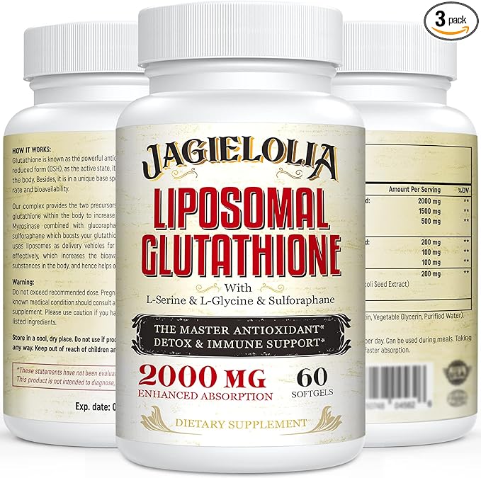 Liposomal Glutathione 2000 mg with L-Serine, 180 Softgels