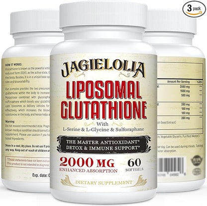 Liposomal Glutathione 2000 mg with L-Serine, 180 Softgels