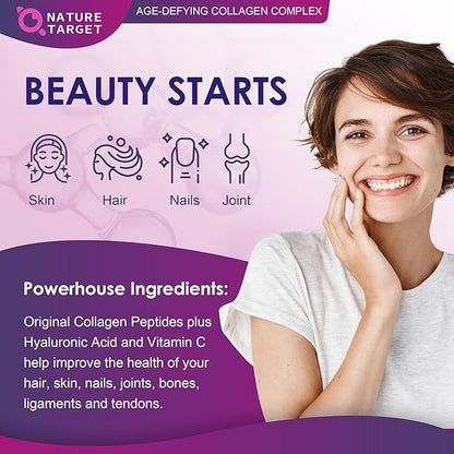 NATURE TARGET Multi Collagen Peptides Powder 50 Servings