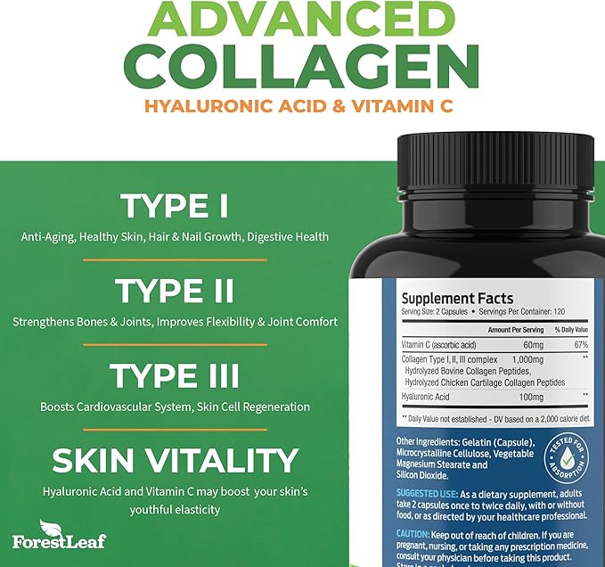 ForestLeaf Multi Collagen Pills (240 Peptide