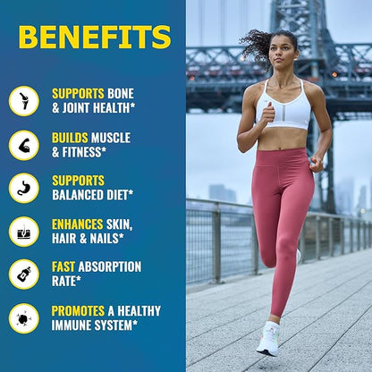 Zammex Premium Collagen Peptides Powder Unflavored,Hydrolyzed Friendly,60 Servings
