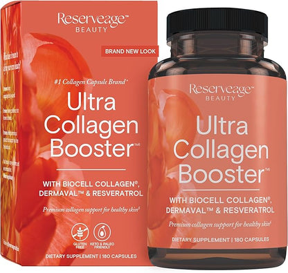 Reserveage, Ultra Collagen Booster, Skin Supplement, 180 Count