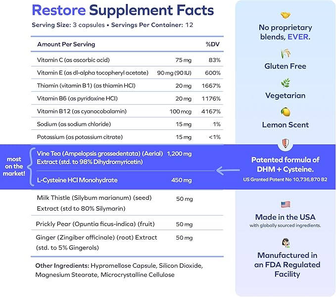 Cheers Liver Combo | Restore + Protect | Support Your Liver & Feel Better After Drinking | DHM, L-Cysteine, Milk Thistle, Prickly Pear, B-Vitamins | 24 Doses Restore, 60 Doses Protect | Supplements