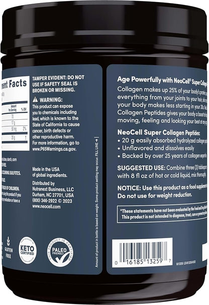 NeoCell Super Collagen Peptides, 20g Collagen 21.2 oz., 1 Canister