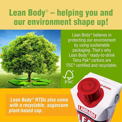 Lean Body Ready-to-Drink Vanilla Protein Shake, 40g Protein, 0 Sugar, 22 Vitamins 17 Fl 12) LABRADA