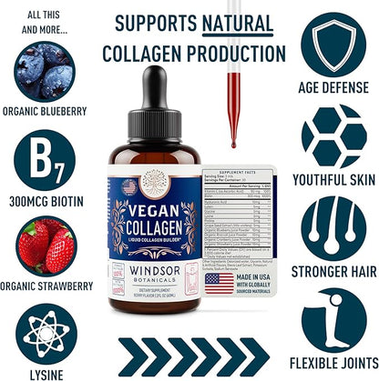 Vegan Collagen Builder Liquid Supplement 120ml, 60 60 Day