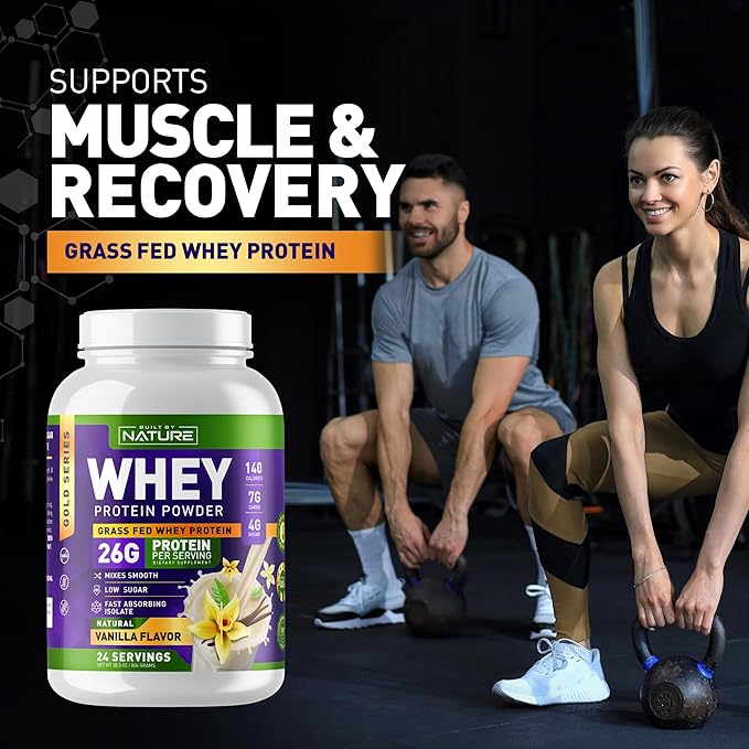 Whey Protein Powder 100% Pure 26g Protein, 24 Servings