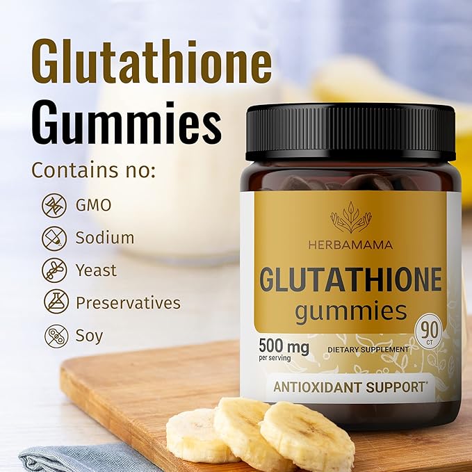 HERBAMAMA Reduced Glutathione Gummies 500mg - 90 Chews