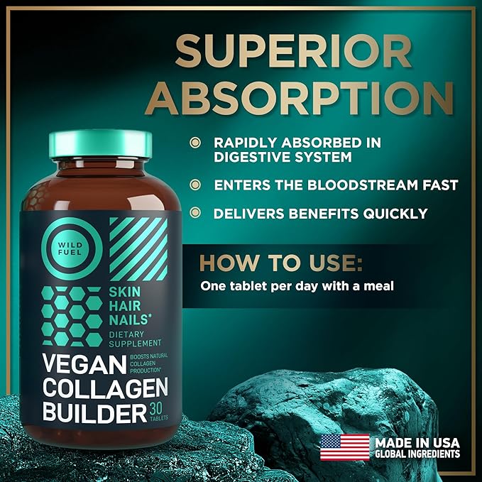 Vegan Collagen Booster Tablets 2-Pack, 60 60 Vegeterian