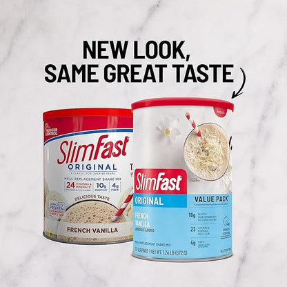 SlimFast Meal Replacement Powder, Original French 10g of 22 Servings