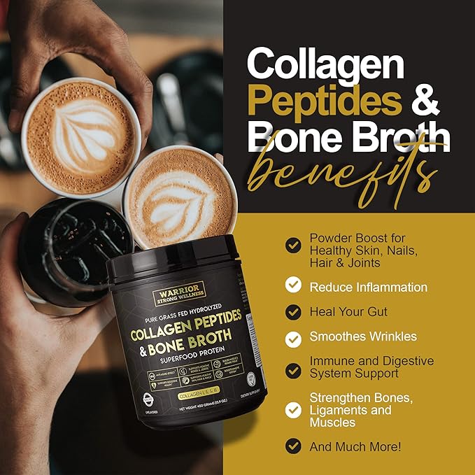 Premium Collagen Peptides Bone Broth: Grass