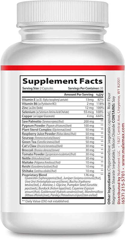 Ejacumax Vitality- Prenatal Vitamins for Men- 60 Capsules