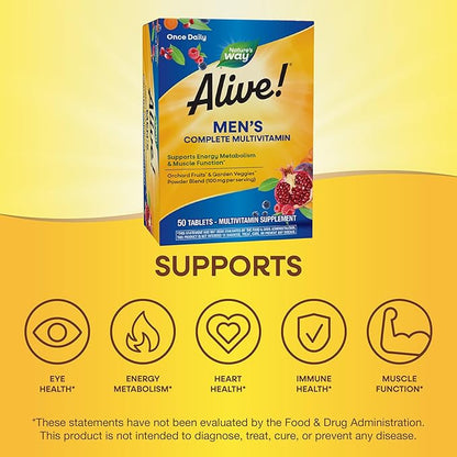 Nature's Way Alive! Men's Complete Multivitamin, 50 Tablets