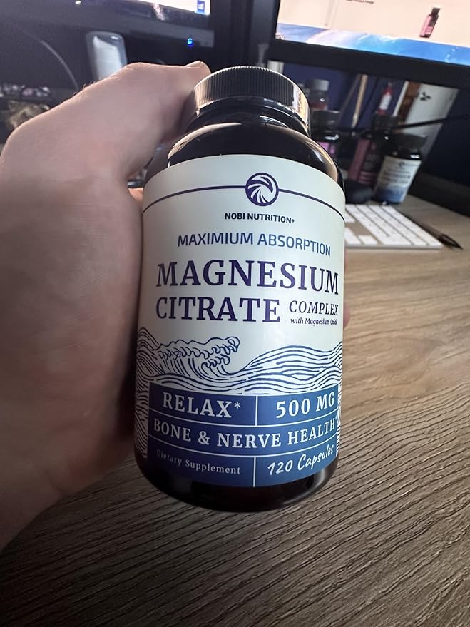 Magnesium Citrate 500 MG (120ct) for Calm, Relaxation, Constipation & Digestion Support | High Absorption Magnesium Supplement with Elemental Mag Oxide | Gluten-Free, Soy-Free | 4-Month Supply