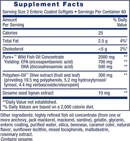 Life Extension Super Omega-3 EPA/DHA Fish 120 Softgels