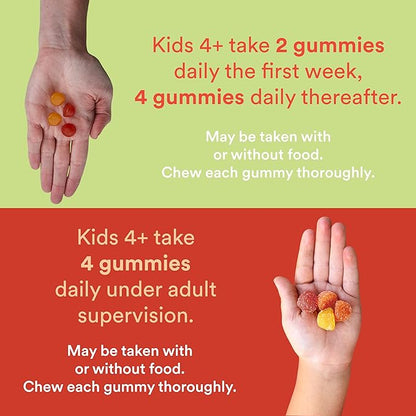 SmartyPants Kids Multivitamin Fiber Supplement Gummies 3 Fish D3, C, B12, B6, B6, Digestive (30 Day