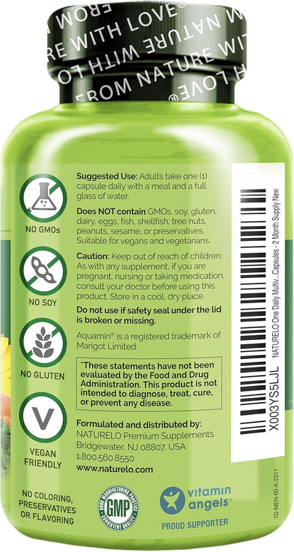 NATURELO One Daily Multivitamin for Men 60 Capsules 2 Month