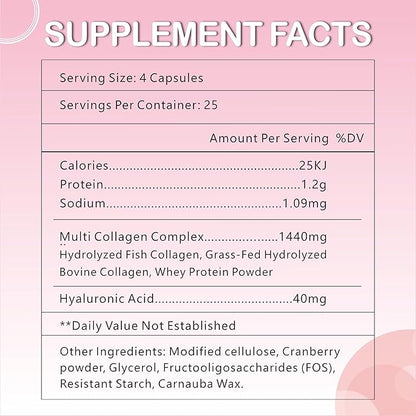 Collagen Peptides Capsule Collagen，100capsule.