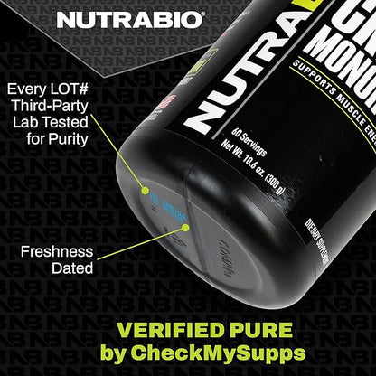 NutraBio Beta Alanine Pre-Workout Supplement - Beta Alanine Powder- 360g Powder