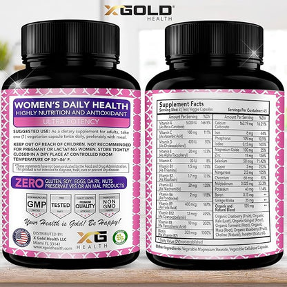 Vegan Women's Daily Multivitamin 50 Plus -90 Capsules