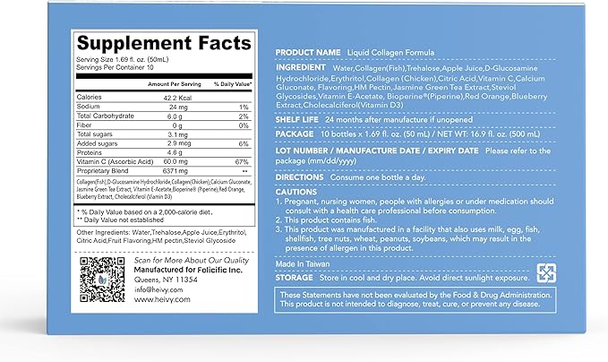 Marine Collagen Liquid, Collagen Drink, Marine 1.69 Fl 10), Collagen