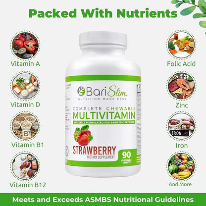 BariSlim Chewable Bariatric Multivitamin 45mg Iron