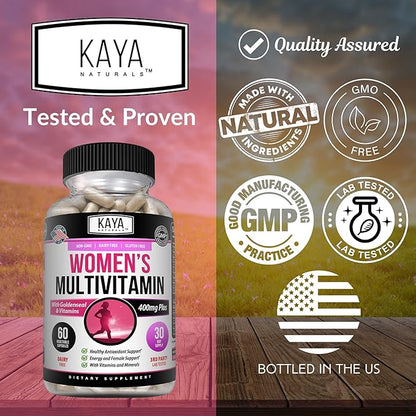 Kaya Naturals Women's Multivitamin, Overall Healthy 60 Count