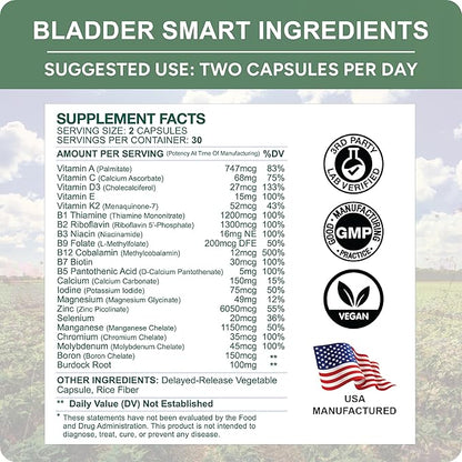 | Lower-Acid Multivitamin for Sensitive Bladders 12 Vitamins 10 Minerals 60 Capsules