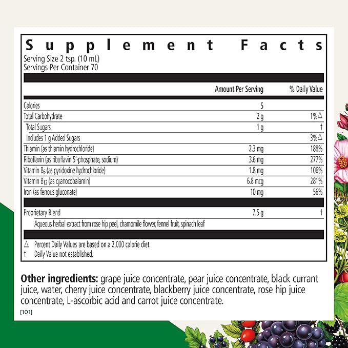 Floradix Floravital Liquid Iron & Vitamins Formula 23 fl