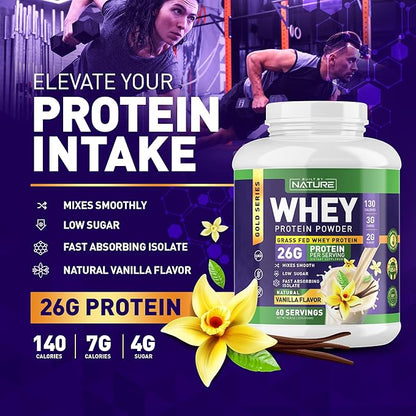 Whey Protein Powder 100% Pure 26g Protein, 60 Servings