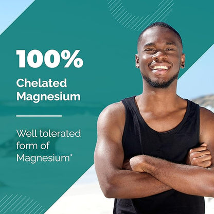 Magnesium Glycinate 400mg Capsules with Quercetin | Quality Sleep, Relaxation, Muscle, Bone Health & Immune Support | 120 Count (Pack of 2) | Easy to Swallow | for Women and Men
