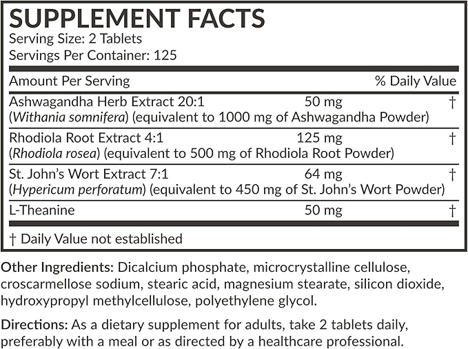 Futurebiotics Chill Pill + Ashwagandha, Rhodiola, 2000 MG 250 Vegetarian