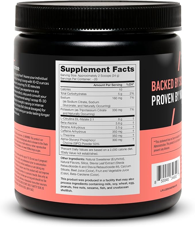 LEGION - All Natural Nitric Oxide Preworkout Drink to Boost Energy, Creatine Free, Naturally Sweetened, Beta Alanine, Citrulline, Alpha GPC (Rainbow Sherbet)