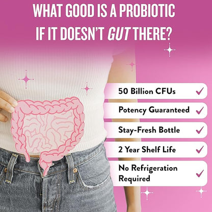 Legendairy Milk Hot Girl Ish™ - Daily Probiotics for Women with 50 Billion CFU - Women's Probiotic Supplement with 20 Probiotic Strains, Prebiotics & Postbiotic for Digestive, Gut & Immune Health