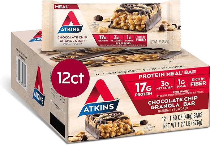 Atkins Chocolate Chip Granola Protein Meal 12 Count 5 Count