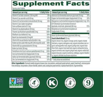 MegaFood Women's 40+ One Daily Multivitamin for Women with Vitamin B12, Vitamin B6, Vitamin C, Vitamin D, Zinc & Iron – Plus Real Food - Immune Support - Bone Health - Non-GMO - Vegetarian - 60 Tabs