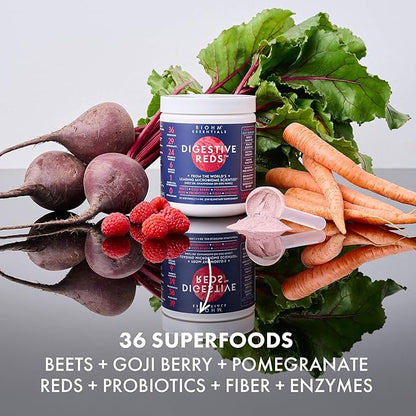 BIOHM Essential Digestive Reds, Superfood Powder,