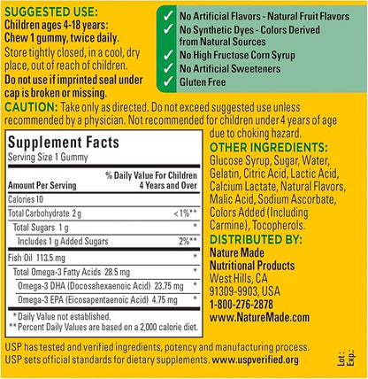 Nature Made Kids First Fish Oil 80 Count 28.5 mg Omega-3s† (Packaging