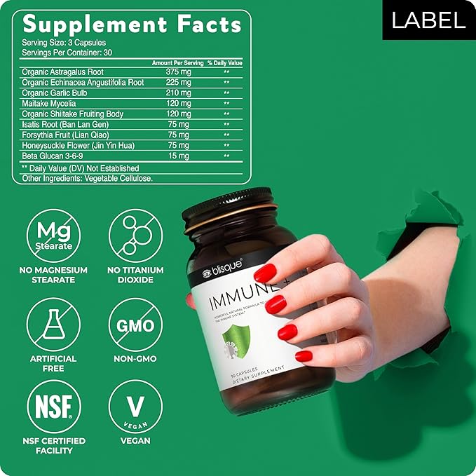 Blisque – Natural Immune Support Supplement 90 Capsules
