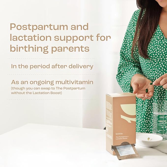 The Postpartum with Lactation Boost (Omega-3), Iron, B12-30-Day Supply