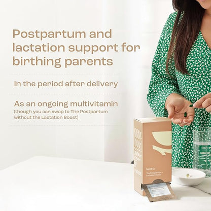 The Postpartum with Lactation Boost (Omega-3), Iron, B12-30-Day Supply
