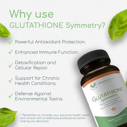 Glutathione Symmetry | S-Acetyl Glutathione Supplement 120 caps