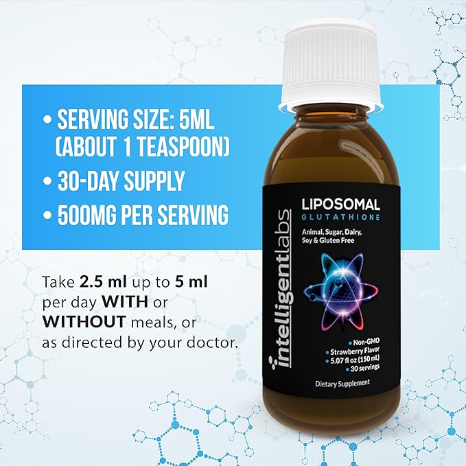 Liposomal Glutathione - Highly Advanced Antioxidant, 500MG per 30 Servings
