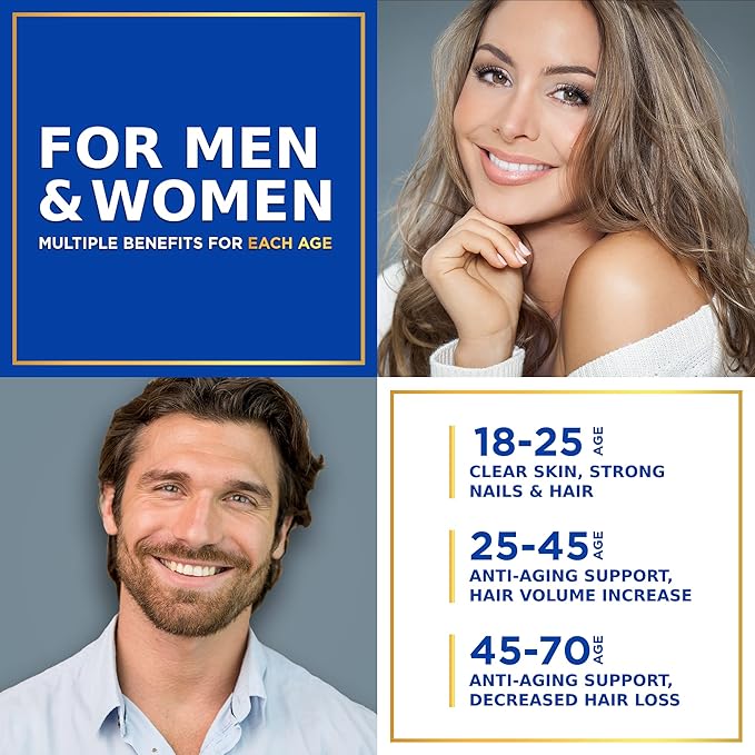 Liquid Collagen for Women and Men 5,000mcg Biotin, 10,000mcg Collagen 2x2oz